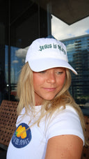 Jesus is King White Dad Cap